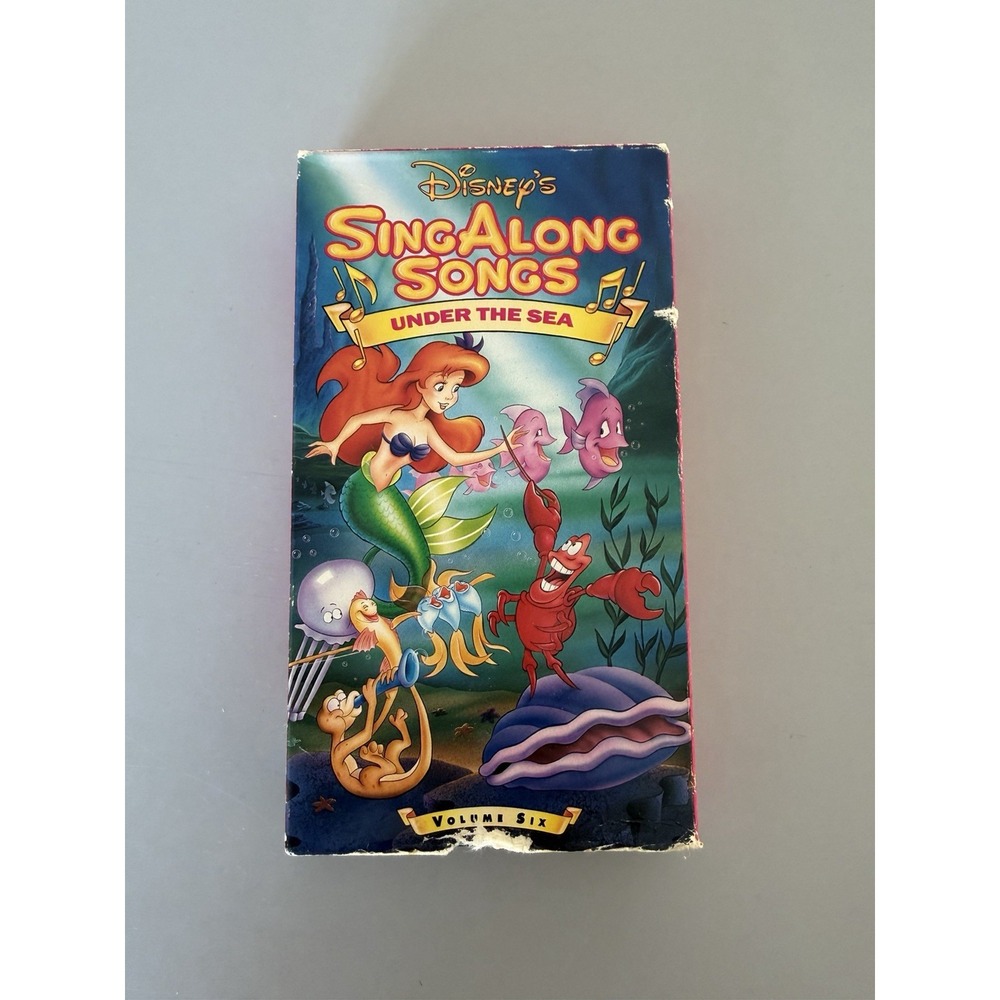Disney Sing-Along Songs Under the Sea Volume 6 VHS Little Mermaid 1990 Vintage